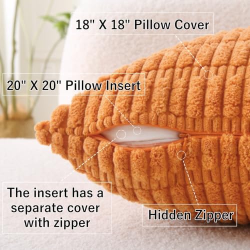 2 Pack Corduroy Decorative Throw Pillow - Image 3
