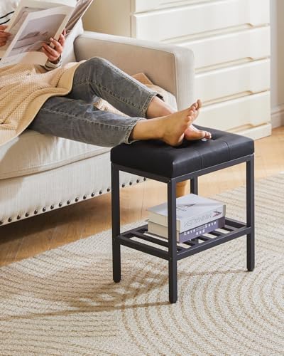 IBUYKE Rectangular Makeup Stool, PU Seat Vanity Chair - Image 5
