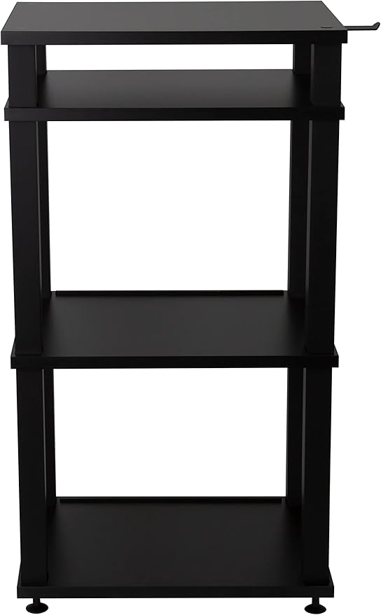 Andover Audio SpinStand Rack for Records and Audio Components - Metal-Reinforced, Holds 150 LPs, Optimum Height & Storage Space, Ideal for Turntables, Vinyl, SpinBase Systems (Black)