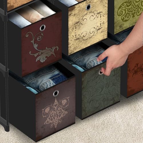 VASICAR Fabric Dresser with 9 Drawers, DIY Cube Organizer - Image 4