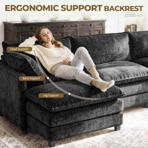 LEVELEVE 112.5" U-Shape Modular Sofa - Image 6
