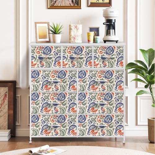 9-Drawer Dresser for Bedroom, Anti-Tip Tall Storage Organizer Chest of Drawers - Image 2