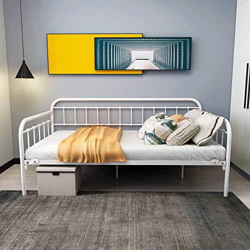 HOMERECOMMEND Multi-Purpose Metal Daybed Frame Twin Size by HOMERECOMMEND
