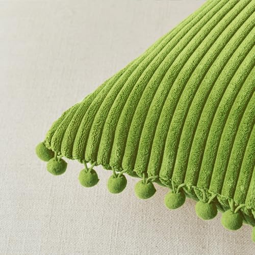 Fancy Homi 2 Packs Lime Green Decorative Throw Pillow Covers 16x16 Inch - Image 4