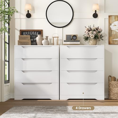 HOSTACK Modern 4 Drawers Dresser - Image 4