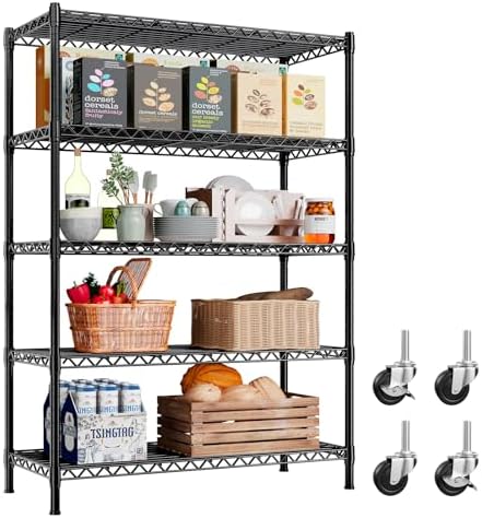 REIBII 5-Tier Storage Shelves 1660LBS Wire Shelving Unit by REIBII