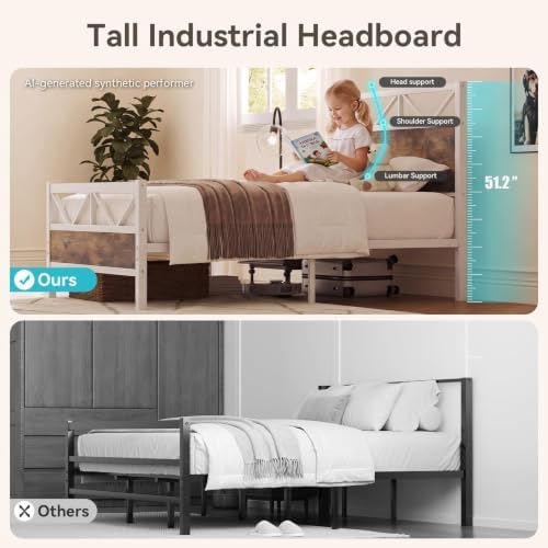 Twin Metal Platform Bed Frame - Image 3