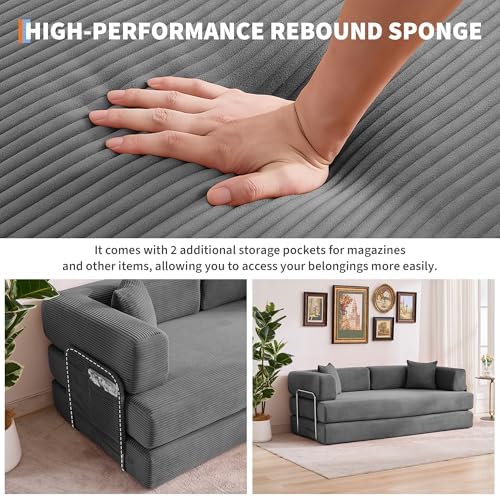 5-in-1 Convertible Sleeper Sofa Bed - Image 4