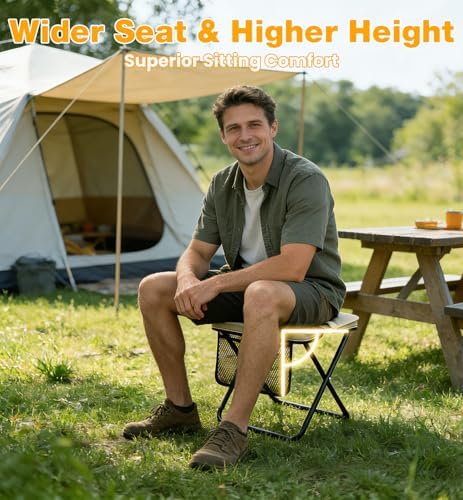 2 Pcs XL Foldable Backpack Stool - Image 2