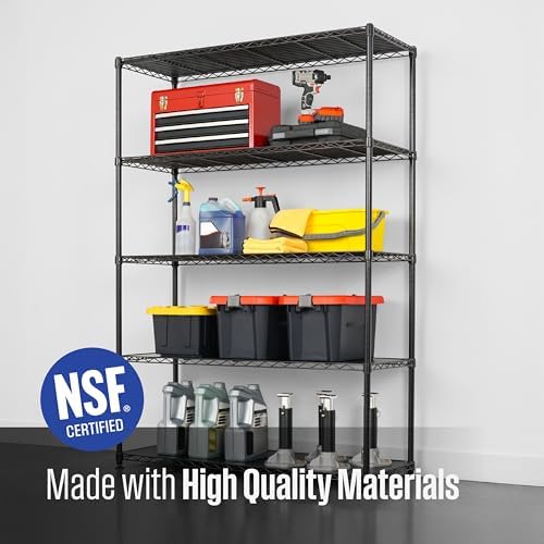 SafeRacks 5-Tier Black Wire Shelving - Image 5