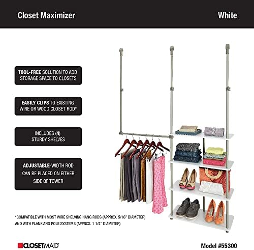 ClosetMaid® Maximizer™ Closet Accessory, Add Adjustable Storage Space, 4 Shelves - Image 5