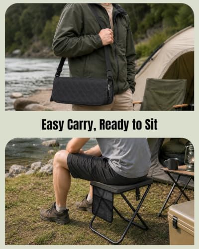 Pawfly 16" Portable Collapsible Stool, Heavy Duty Folding Stools - Image 3