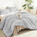 Litanika Light Grey Super King Comforter Set by Litanika