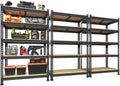 PrimeZone 5-Tier Garage Storage Shelves, Adjustable Metal Shelving by PrimeZone