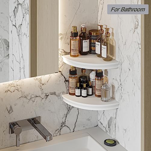 HAO Floating Corner Shelf Invisible Wall Mounted Shelves Radial Shape Cable - Image 4