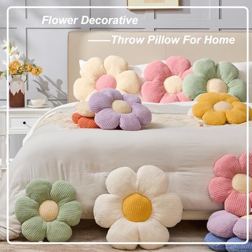 Flower Pillow, Daisy Throw Pillows, Flower Cushion - Image 6