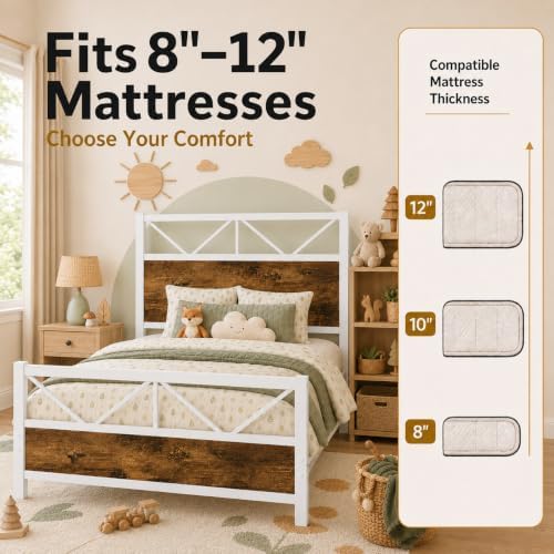 Twin Metal Platform Bed Frame - Image 6