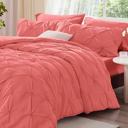 BEDELITE Queen Comforter Set Coral, Fluffy & Soft Comforter - Image 2