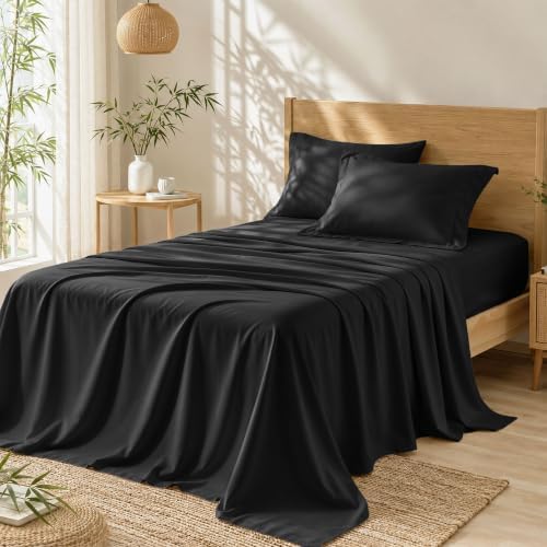 4 Piece Twin Sheets Set, Rayon Derived from Bamboo by akkialla