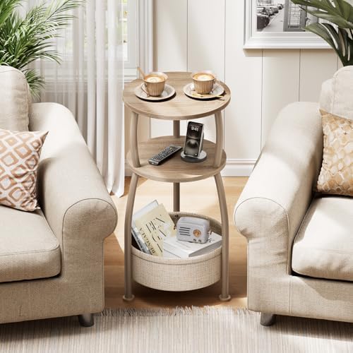 Small Side Table with Storage Basket - Image 5