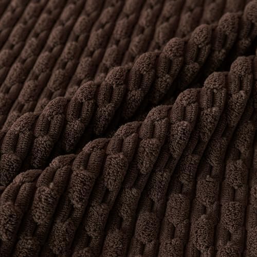 Set of 4 Dark Brown Decorative Throw Pillow Covers 12x20 Inch Corduroy Pillow - Image 3