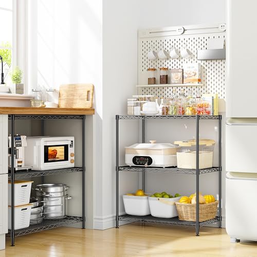 DurayLoly 3-Tier 450LBS Adjustable Wire Shelving Unit - Image 2