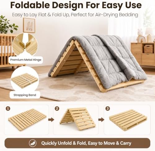 LILYPELLE Floor Bed Frame Crib, Foldable Tatami Bed Frame Futon Frame - Image 4