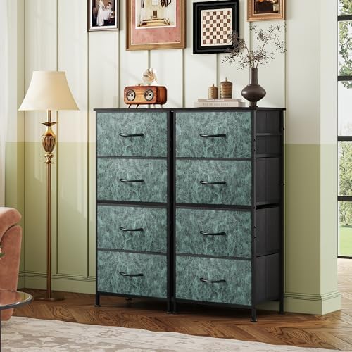 WLIVE Small Dresser Nightstand for Bedroom, 4 Drawers, Vintage Green - Image 4