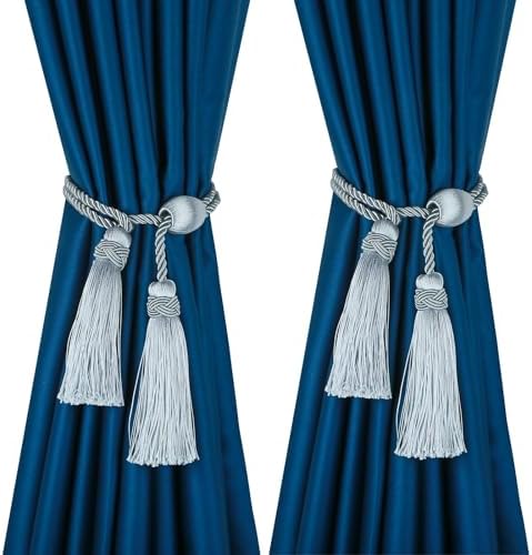 2 Pack Curtain Tiebacks with Tassel, Decorative Curtain Holdback by HedongHexi