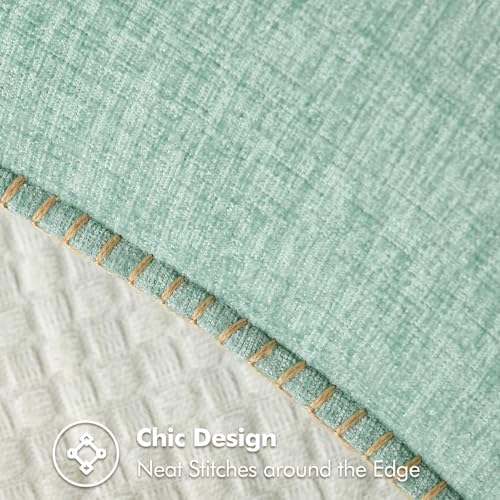 MIULEE Decorative Couch Throw Pillow Covers 20x20 Inch Aqua Green 2 Pack - Image 2