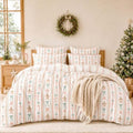 Nayoroom Christmas Comforter Set Queen Gingerbread Bow Holiday Bedding by Nayoroom