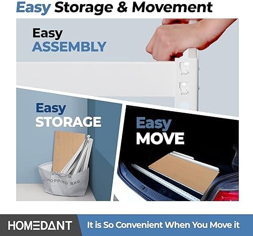 HOMEDANT White 28" W 5 Tier Storage Shelves Garage Shelving Metal 2Pack - Image 6