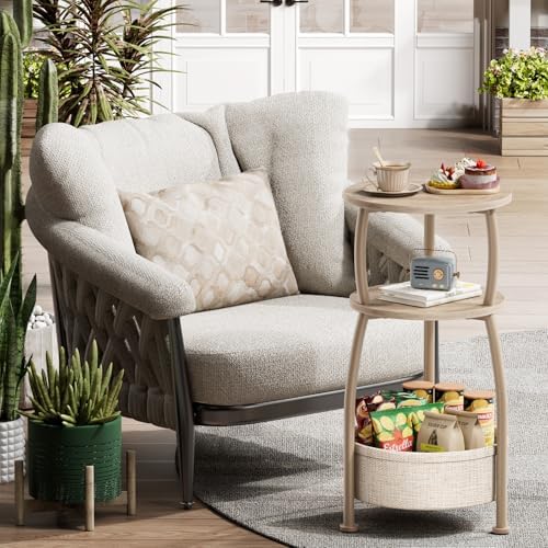Small Side Table with Storage Basket - Image 7