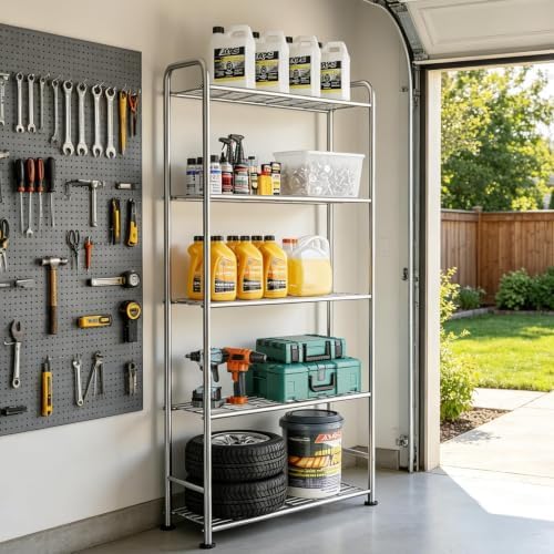VTRIN Storage Shelves, 5 Tier Garage Shelving - Image 2