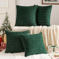MIULEE Pack of 4 Christmas Decorative Throw Pillow Covers 20x20 Dark Green by MIULEE