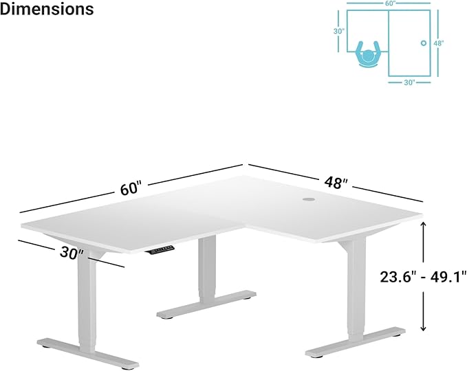 Standing Desk: FLT-05, DT-3030-RW, DT-4830-RW, DA-10-Black