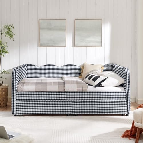 KEIKI Full Size Upholstery Gingham Daybed - Image 4