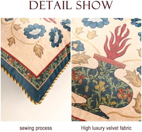 patdrea Designer Velvet Vintage Throw Pillow Cover - Image 4