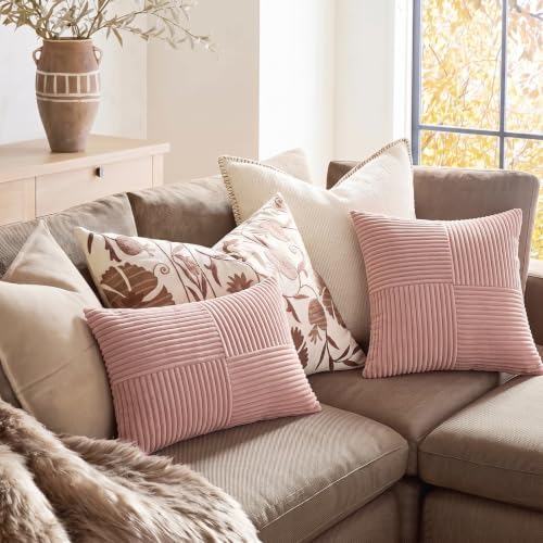 Fancy Homi Blush Pink Lumbar Decorative Throw Pillow Covers 16x32 Inch - Image 5