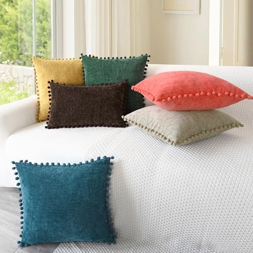 CaliTime Decorative Couch Throw Pillow Covers 18 X 18 Inches Gold - Image 4