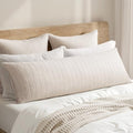 Decorative Waffle Weave Body Pillowcase 20x54 Cream No Insert by Woaboy