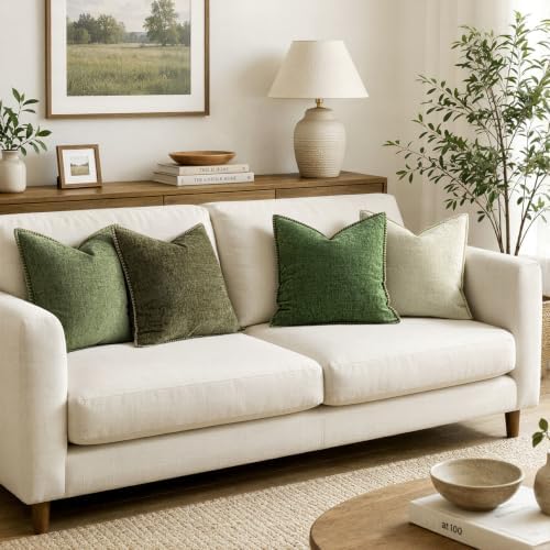 MIULEE Christmas Decorative Throw Pillow Covers 22x22 Inch Forest Green - Image 5