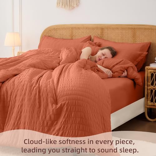 Burnt Orange Queen Comforter Set - Image 2