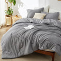 Bedsure Grey Full Size Comforter Set, Soft Cationic Dyed Bedding Set 3 Pcs by BEDSURE