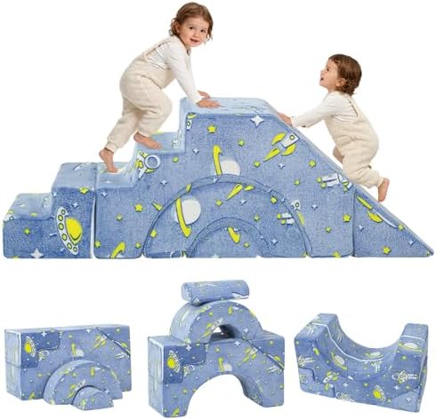 MeMoreCool Kids Climbing Couch, Rocket Foam Play Sofa by MeMoreCool