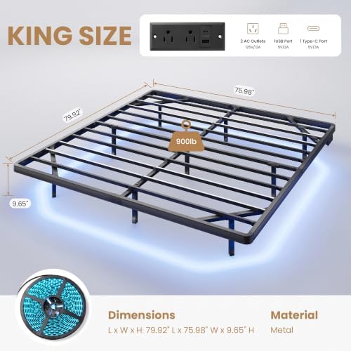 SHA CERLIN King Size Floating Bed Frame - Image 2