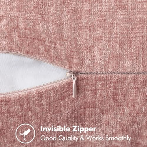 MIULEE Decorative Couch Throw PIllow Covers 20x20 Inch Blush Pink 2 Pack - Image 3