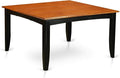 East West Furniture PFT-BLK-TL Parfait Modern Kitchen Table - a Square Dining Table Top with Butterfly Leaf, 54x54 Inch, Black & Cherry
