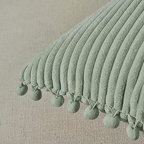 Fancy Homi Pack of 2 Sage Green Decorative Throw Pillow Covers 24x24 Inch - Image 4