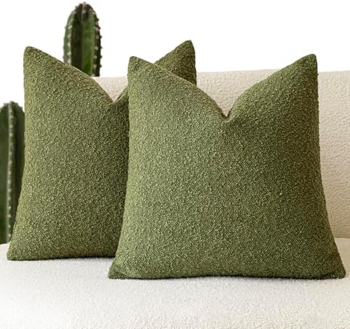 Foindtower Decorative Textured Boucle Throw Pillow Covers 22x22 Inch - Image 2